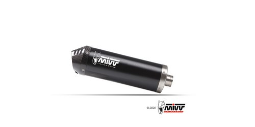 Mivv OVAL INOX NOIR AVEC EMBOUT CARBONE pour 