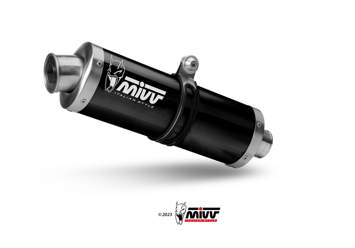 YAMAHA TENERE' 700 Exhaust Mivv Oval Black stainless steel Y.064.LZ