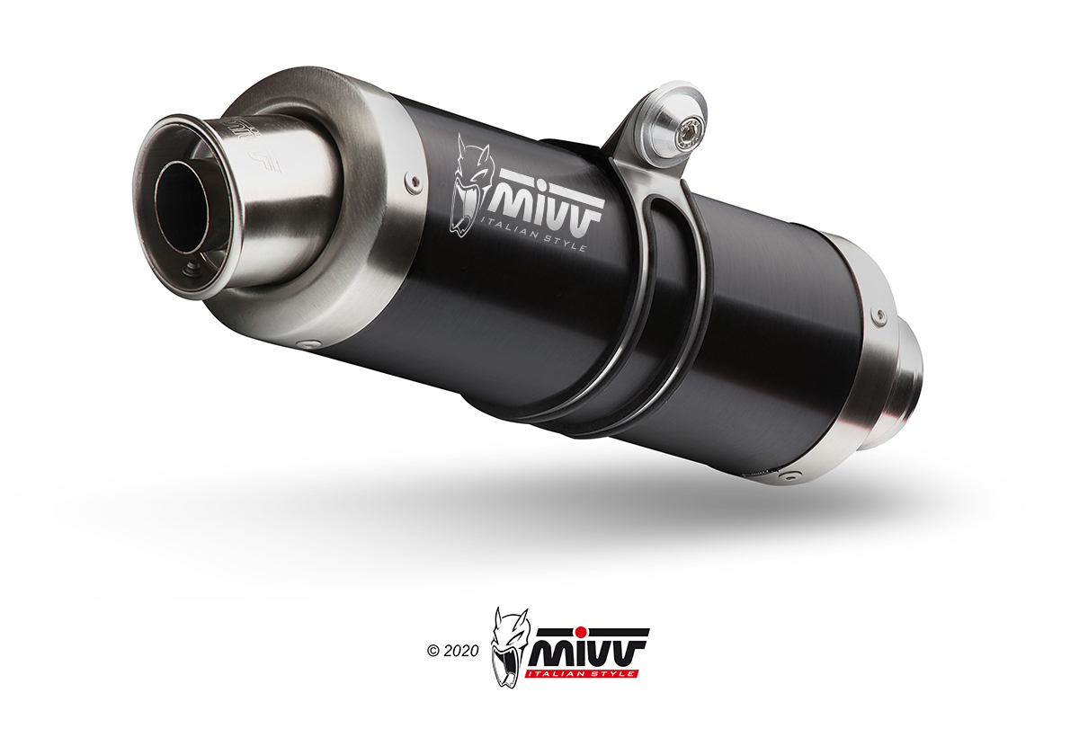 Pot d&rsquo;&eacute;chappement APRILIA TUONO V4 APRC Mivv Gp Inox noir A.009.LXB