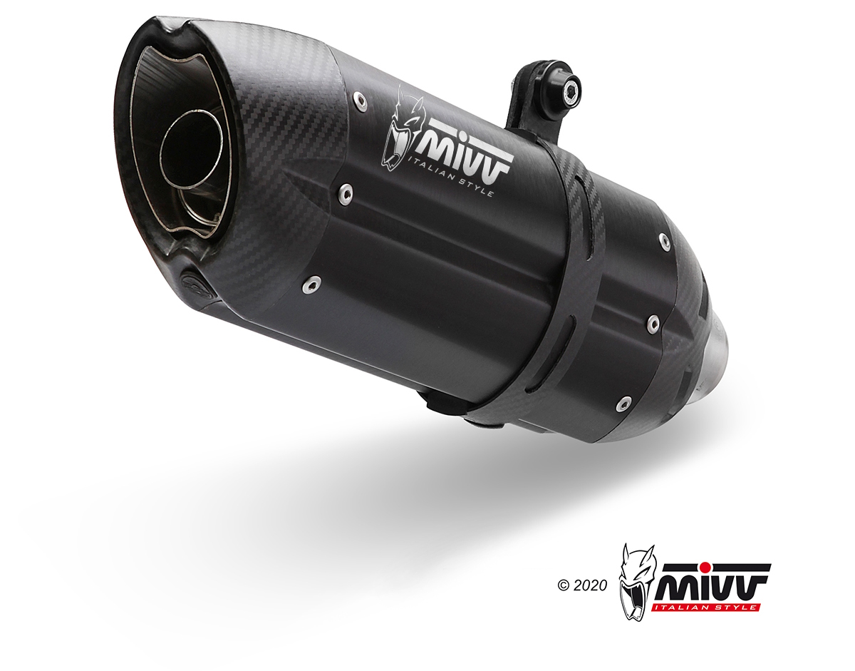 Pot d&rsquo;&eacute;chappement SUZUKI GSX-R 1000 Mivv Suono Inox noir S.028.L9