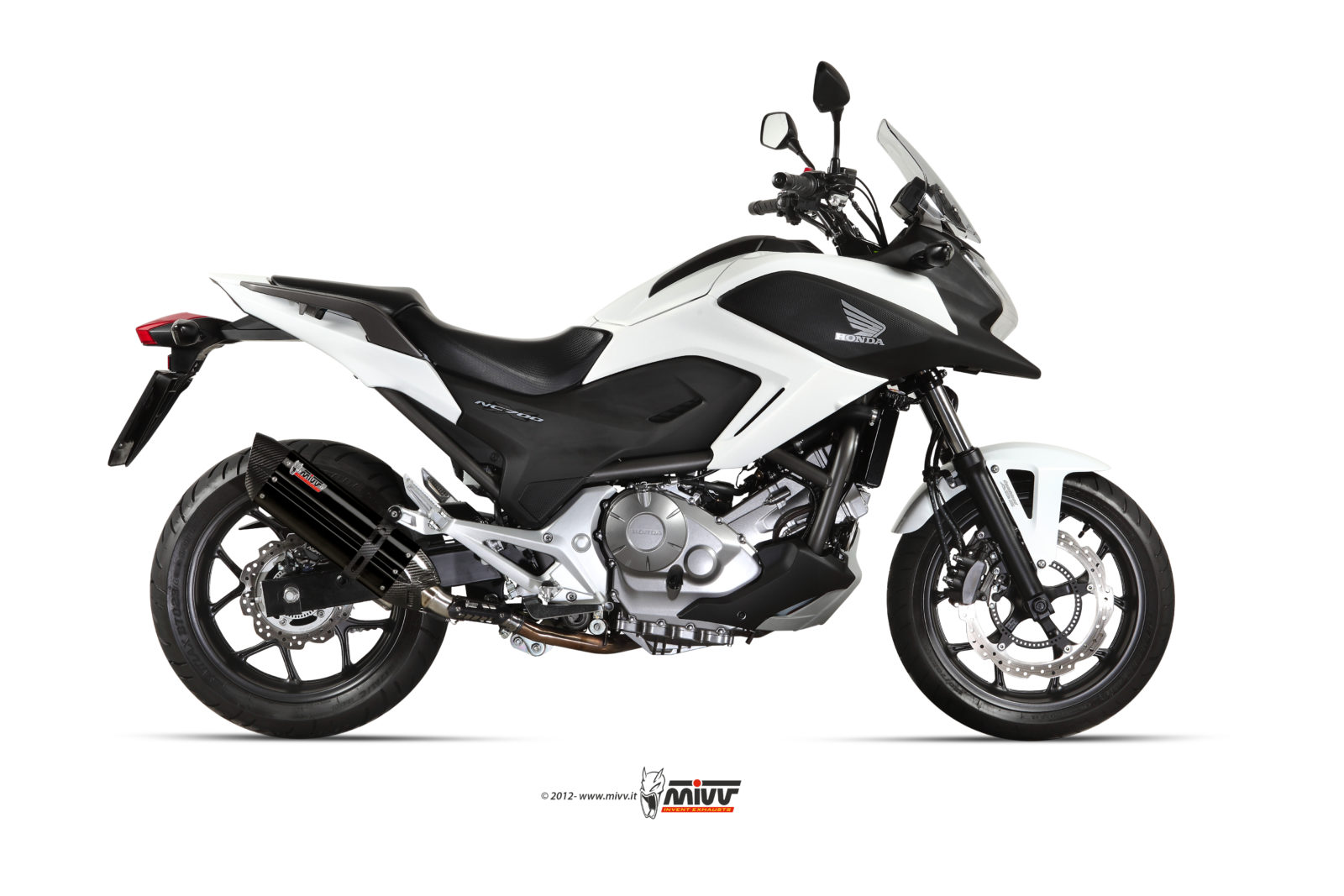 Pot d&rsquo;&eacute;chappement HONDA NC 700 S / X Mivv Suono Inox noir H.046.L9