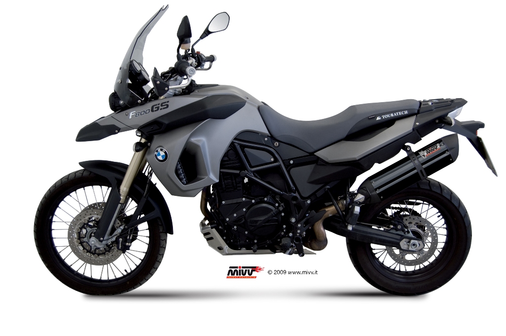 Pot d&rsquo;&eacute;chappement BMW F 800 GS Mivv Suono Inox noir B.007.L9