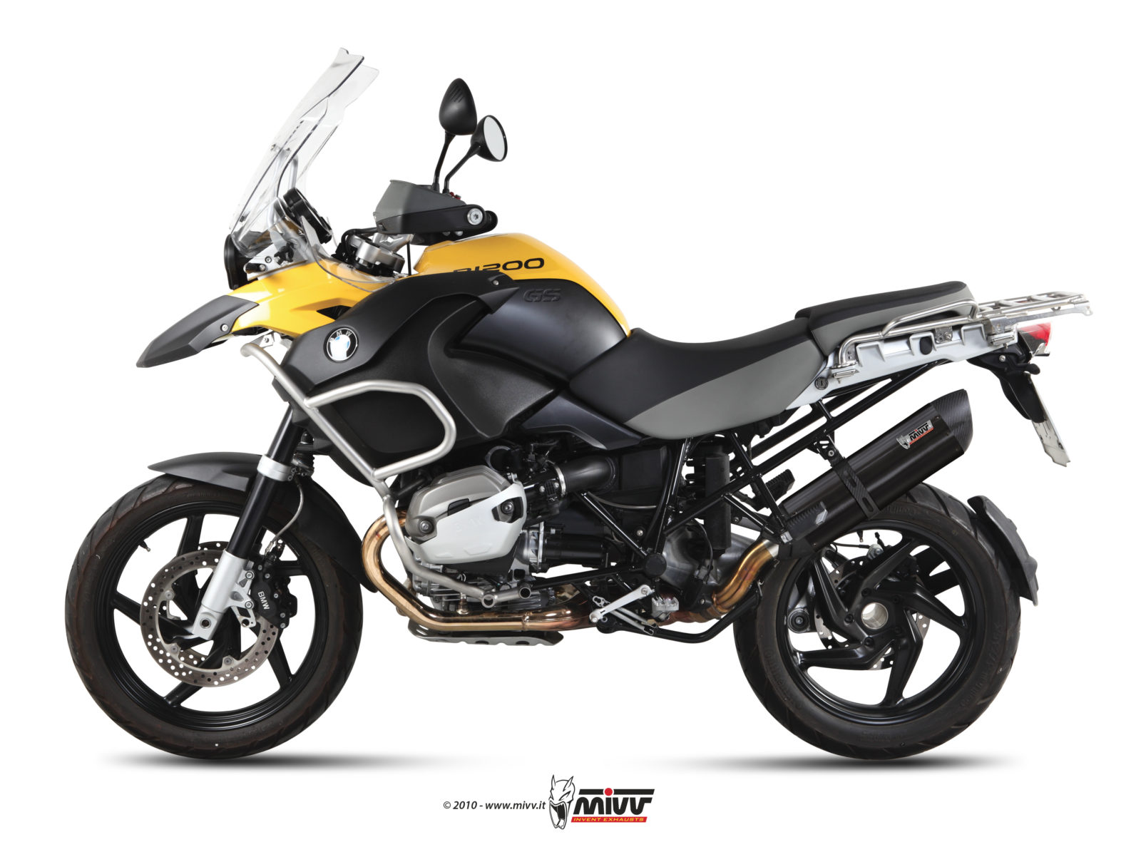 Pot d&rsquo;&eacute;chappement BMW R 1200 GS / ADVENTURE Mivv Suono Inox noir B.012.L9