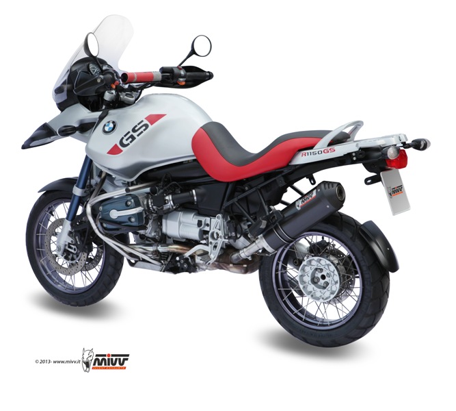 Pot d&rsquo;&eacute;chappement BMW R 1150 GS / ADVENTURE Mivv Oval Carbone avec embout carbone B.015.LEC