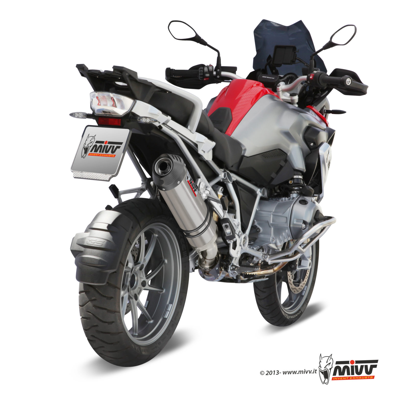 Auspuff BMW R 1200 GS / ADVENTURE Mivv Oval Titan mit Carbon-Endkappe B.016.LNC