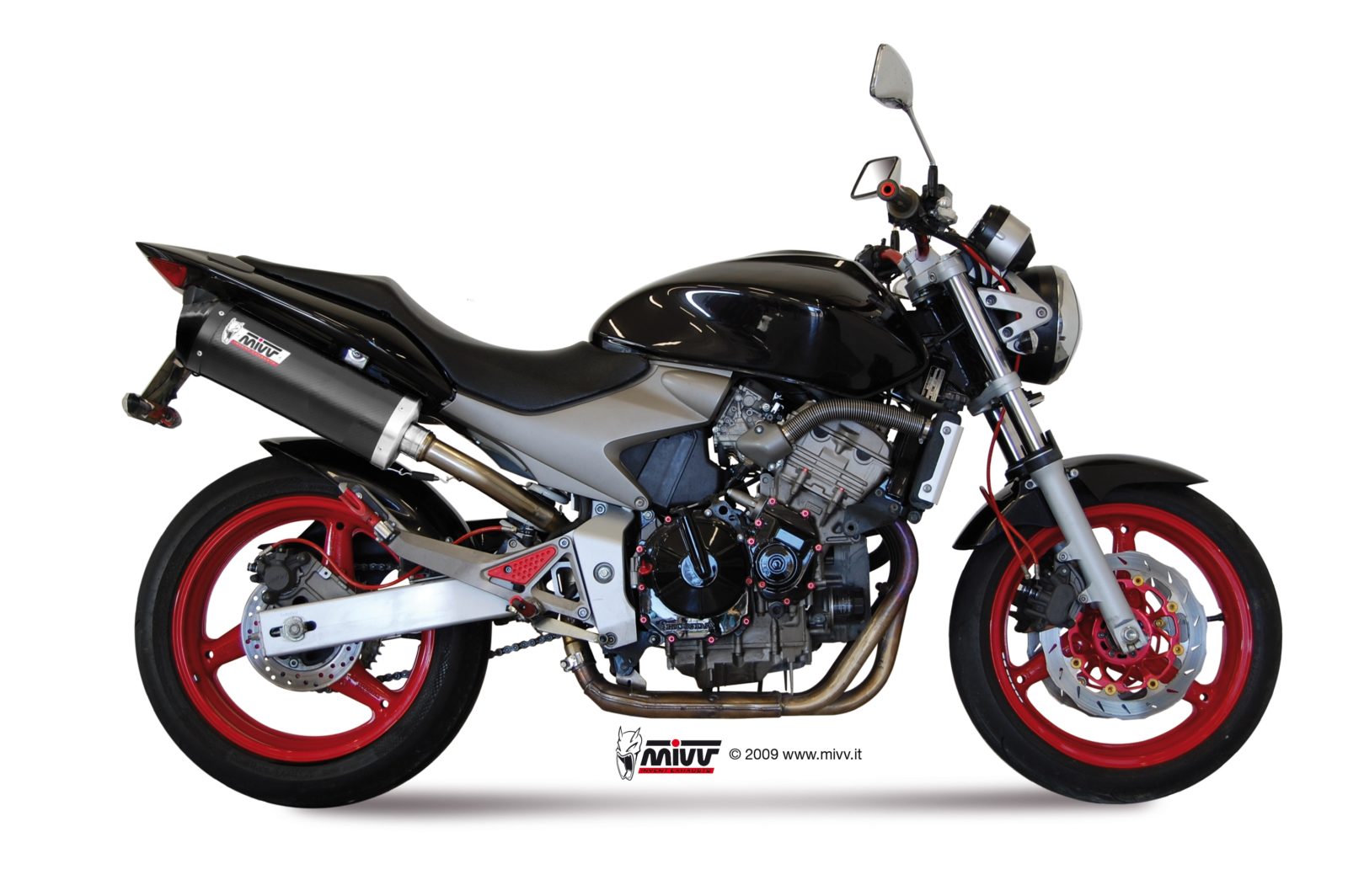 Scarico HONDA HORNET 600 Mivv Oval Carbonio con Coppa Carbonio H.020.LEC