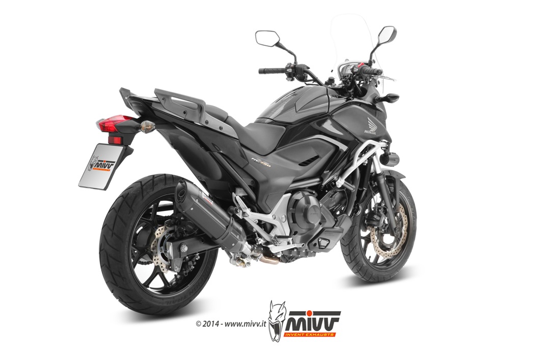 Pot d&rsquo;&eacute;chappement HONDA NC 750 S / X Mivv Suono Inox noir H.046.L9