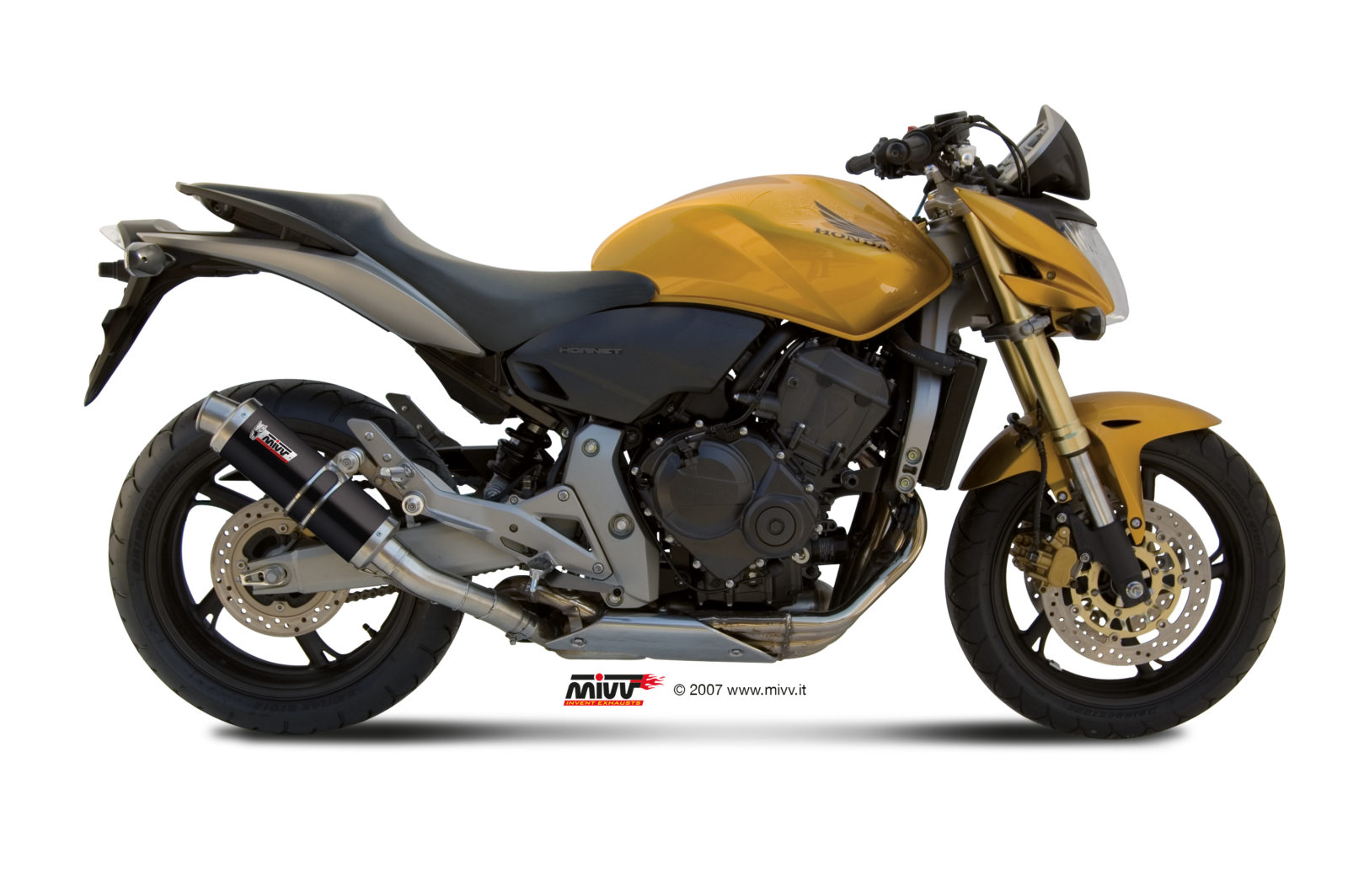 HONDA HORNET 600 Exhaust Mivv Gp Black stainless steel H.038.LXB