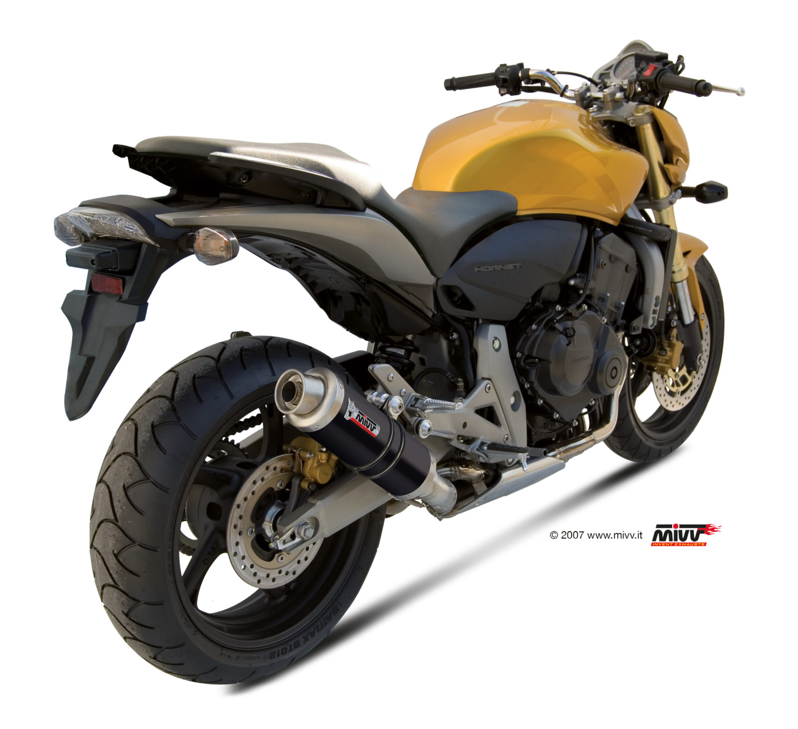 HONDA HORNET 600 Exhaust Mivv Gp Black stainless steel H.038.LXB