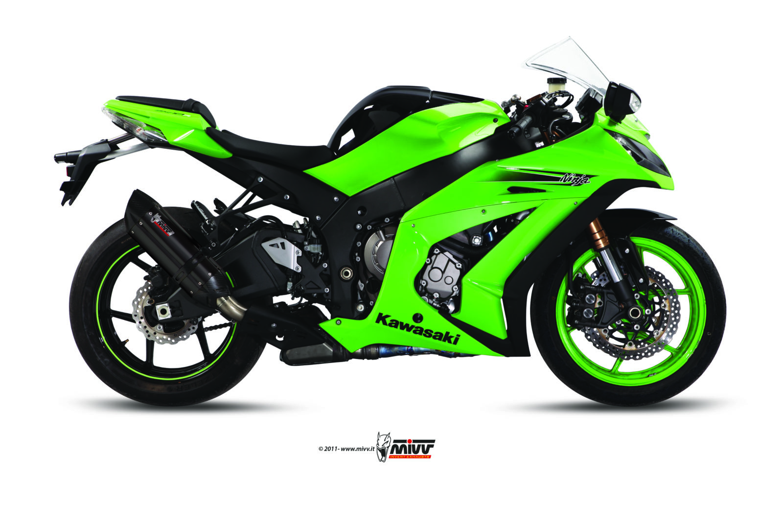 Scarico KAWASAKI ZX-10 R / RR / SE Mivv Suono Inox Nero K.026.L9
