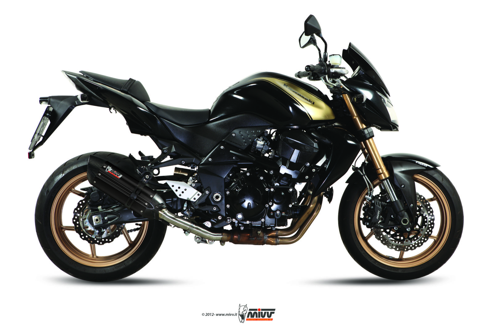 Pot d&rsquo;&eacute;chappement KAWASAKI Z 750 R Mivv Suono Inox noir K.028.L9