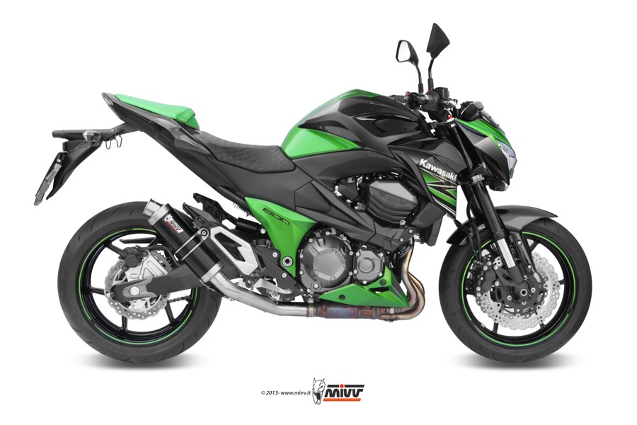Scarico KAWASAKI Z 800 Mivv Gp 不锈钢黑色 K.032.LXB