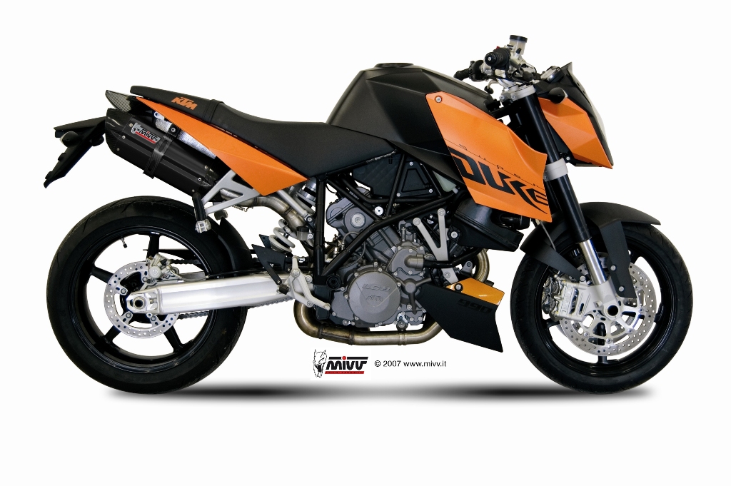 Pot d&rsquo;&eacute;chappement KTM 990 SUPERDUKE Mivv Suono Inox noir KT.002.L9