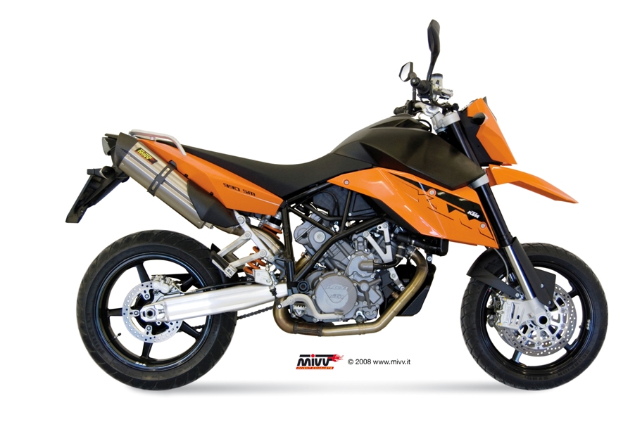 Pot d&rsquo;&eacute;chappement KTM LC8 950 SUPERMOTO R Mivv Suono Inox KT.005.L7