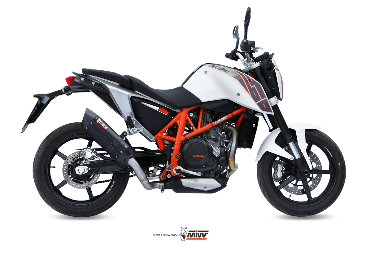 Auspuff KTM 690 DUKE Mivv Suono Schwarzer Edelstahl KT.010.L9