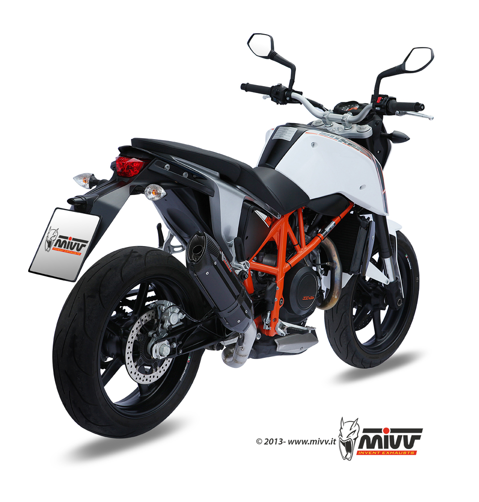 Auspuff KTM 690 DUKE Mivv Suono Schwarzer Edelstahl KT.010.L9