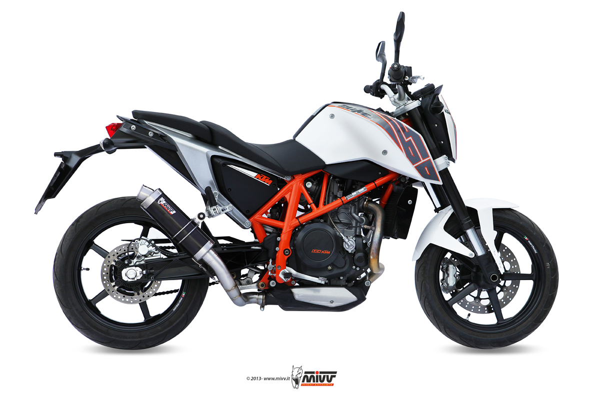 Scarico KTM 690 DUKE Mivv Gp Inox Nero KT.010.LXB