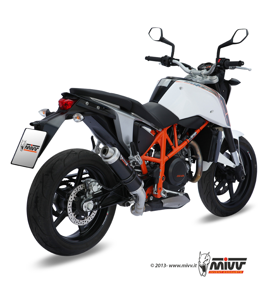 Scarico KTM 690 DUKE Mivv Gp Inox Nero KT.010.LXB