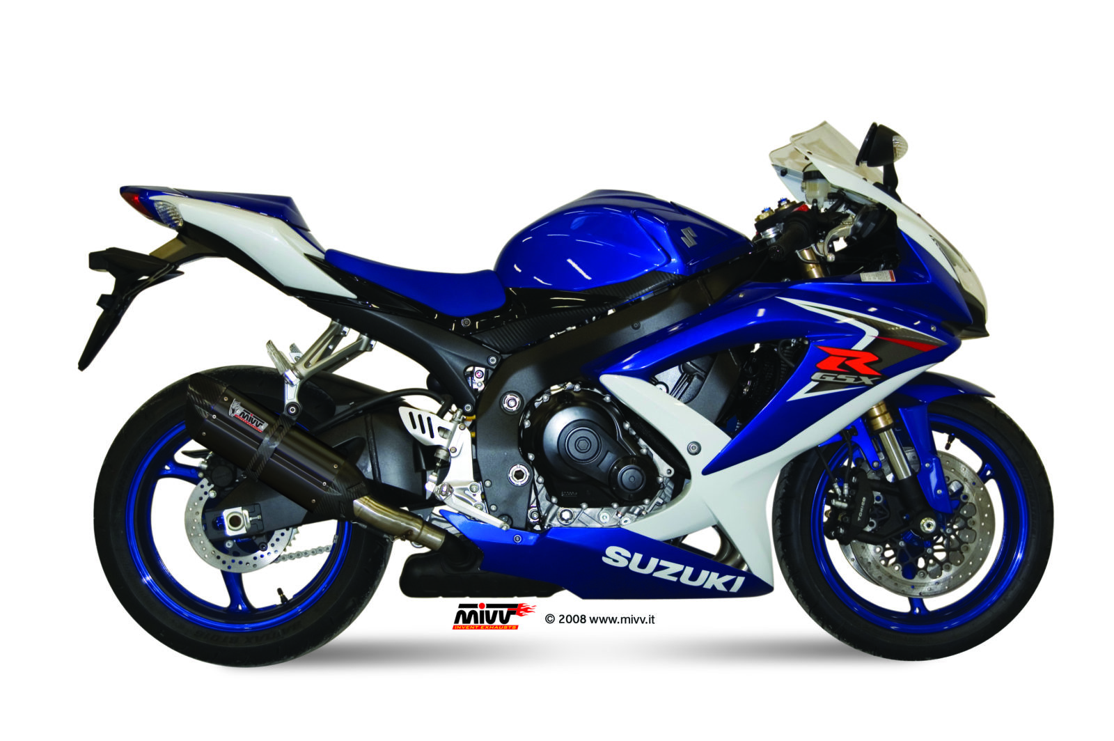 Pot d&rsquo;&eacute;chappement SUZUKI GSX-R 600 Mivv Suono Inox noir S.032.L9