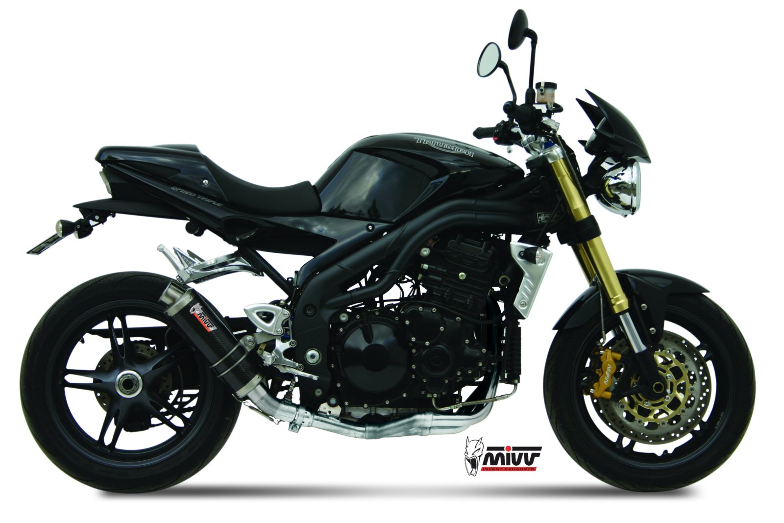 Pot d&rsquo;&eacute;chappement TRIUMPH SPEED TRIPLE 1050 R / S / RS Mivv Gp Carbone T.005.L2S