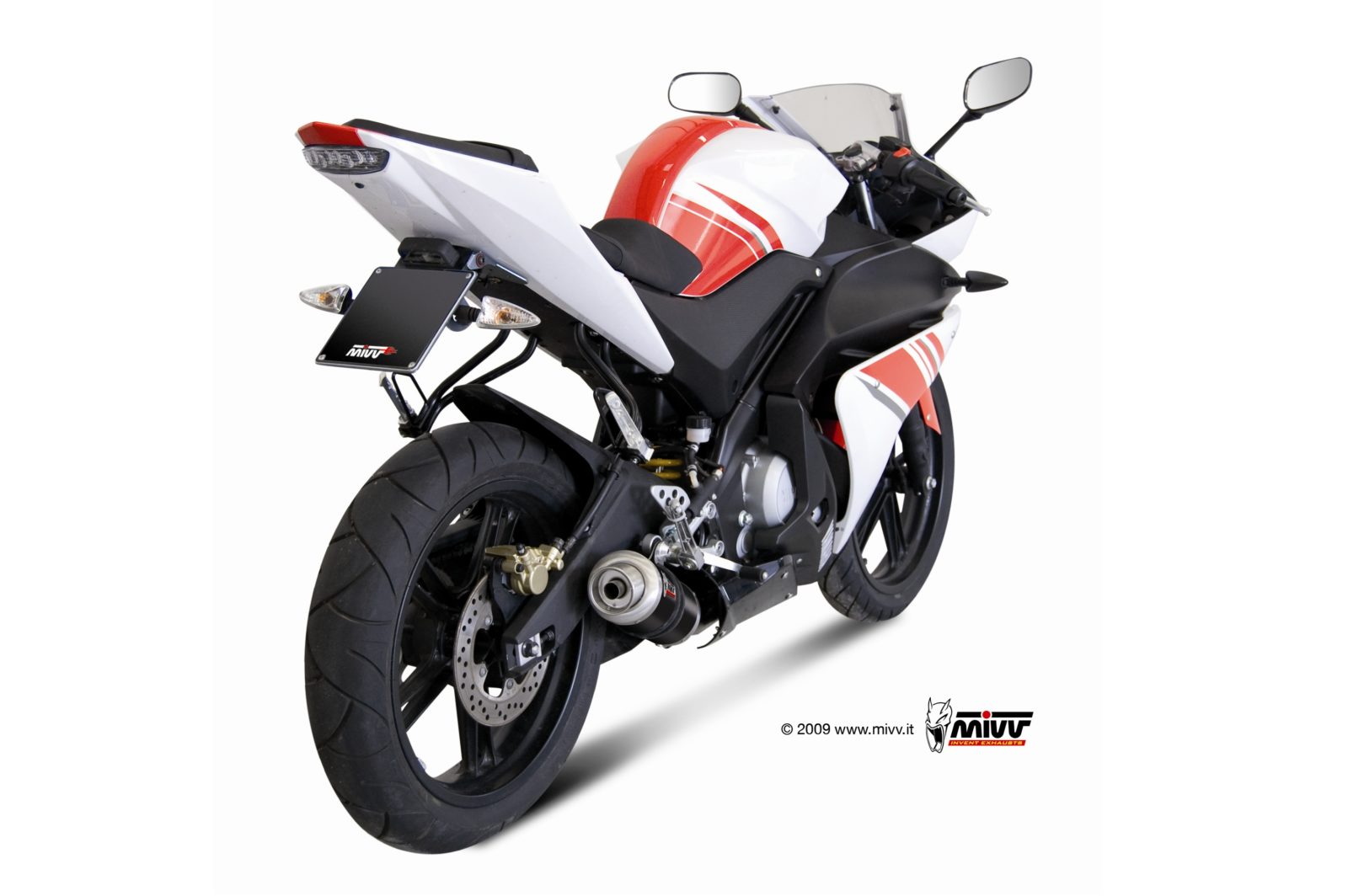 Scarico YAMAHA YZF R125 Mivv Gp A&ccedil;o inoxid&aacute;vel preto Y.030.LXB