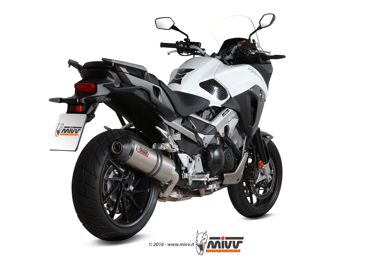 Scarico HONDA CROSSRUNNER Mivv Oval Titanio con Coppa Carbonio H.058.LNC
