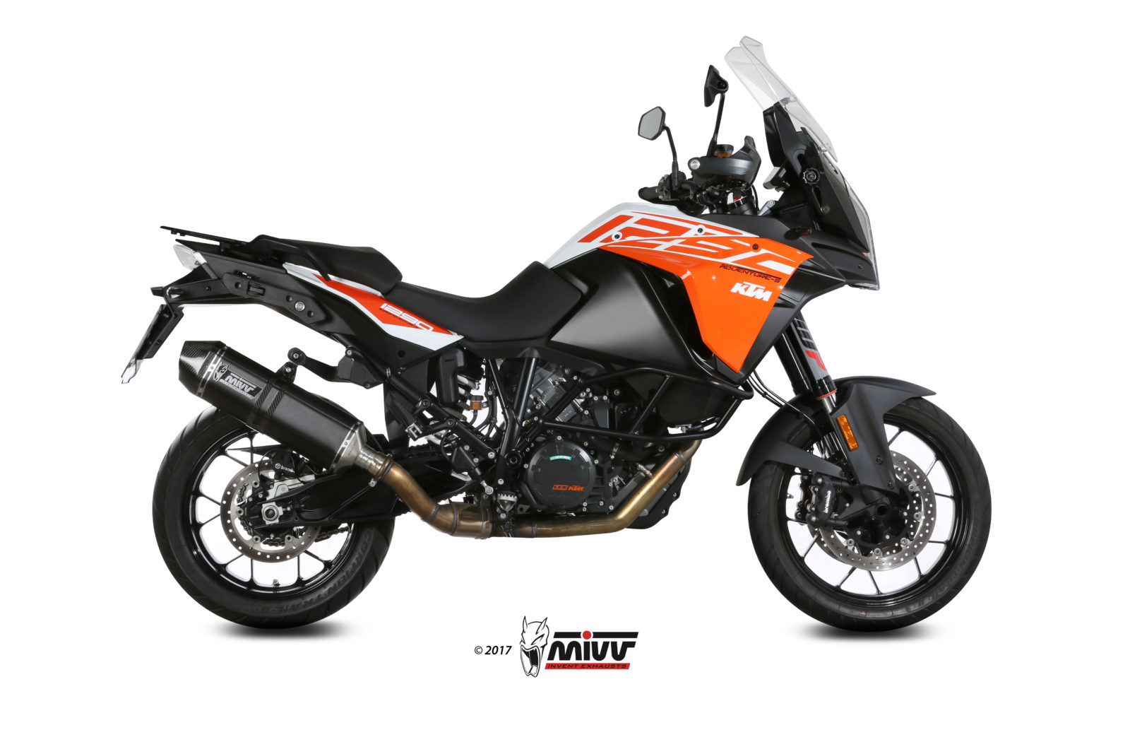 Pot d&rsquo;&eacute;chappement KTM 1290 SUPER ADVENTURE / R / S / T Mivv Speed Edge Inox noir KT.017.LRB