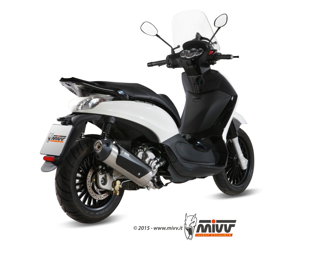Pot d&rsquo;&eacute;chappement PIAGGIO BEVERLY 125 Mivv Urban Inox C.PG.0019.B
