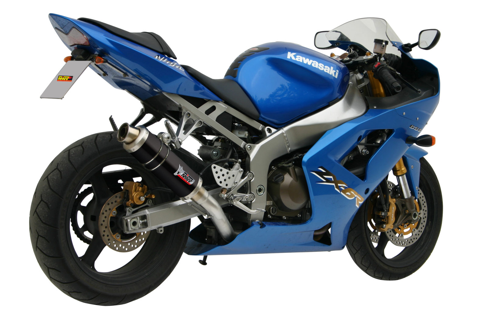 Pot d&rsquo;&eacute;chappement KAWASAKI ZX-6 R 636 Mivv Gp Inox noir K.009.LXB