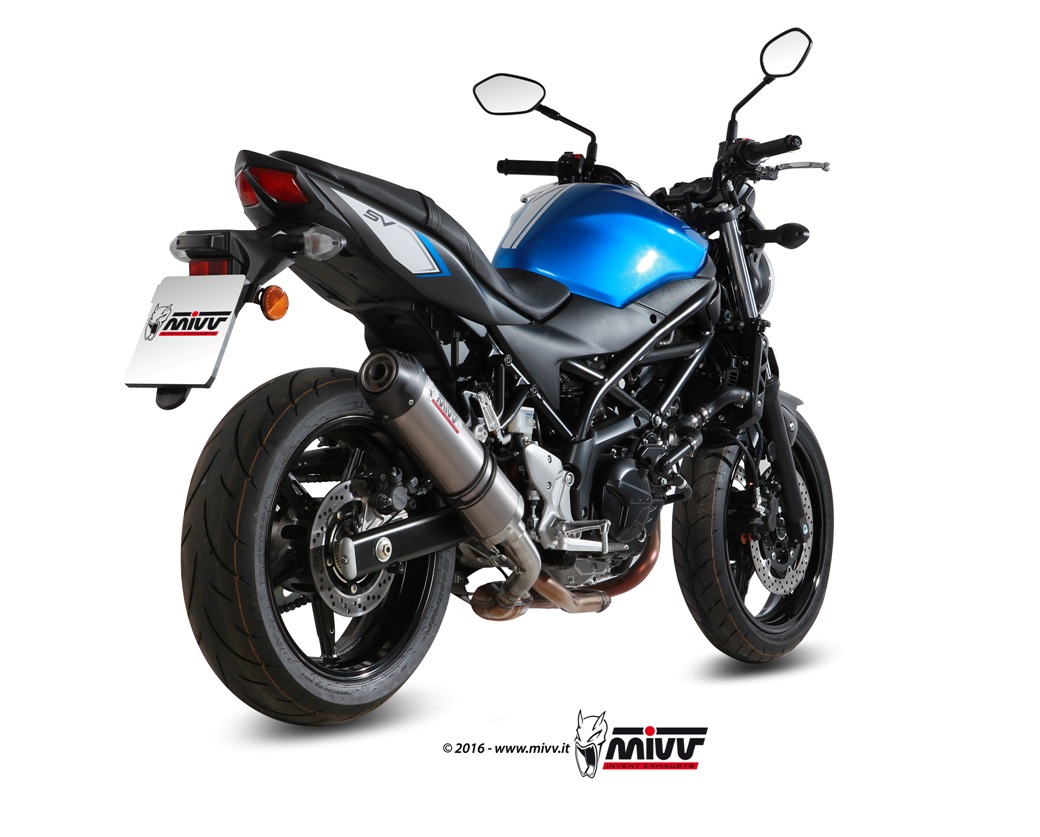 Scarico SUZUKI SV 650 Mivv Oval تيتانيوم بغطاء كربوني S.045.L4C
