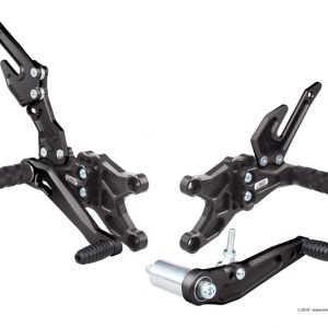 00.A.RS.0004.B - Rear sets Honda CBR 600 RR black colour