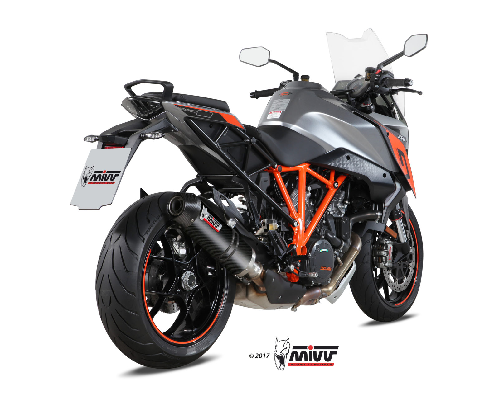 Scarico KTM 1290 SUPERDUKE GT Mivv Oval 带碳纤维盖帽的碳纤维 KT.018.L3C