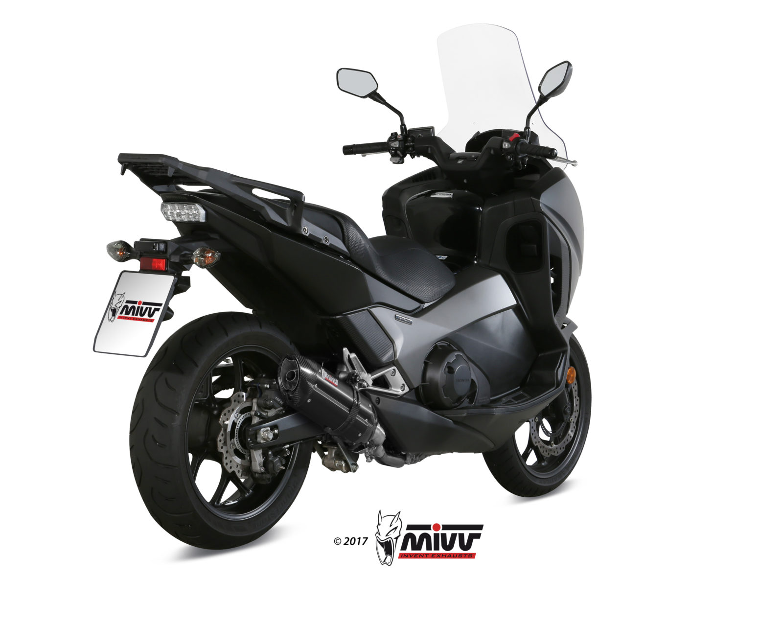 Pot d&rsquo;&eacute;chappement HONDA INTEGRA 750 Mivv Suono Inox noir H.065.L9