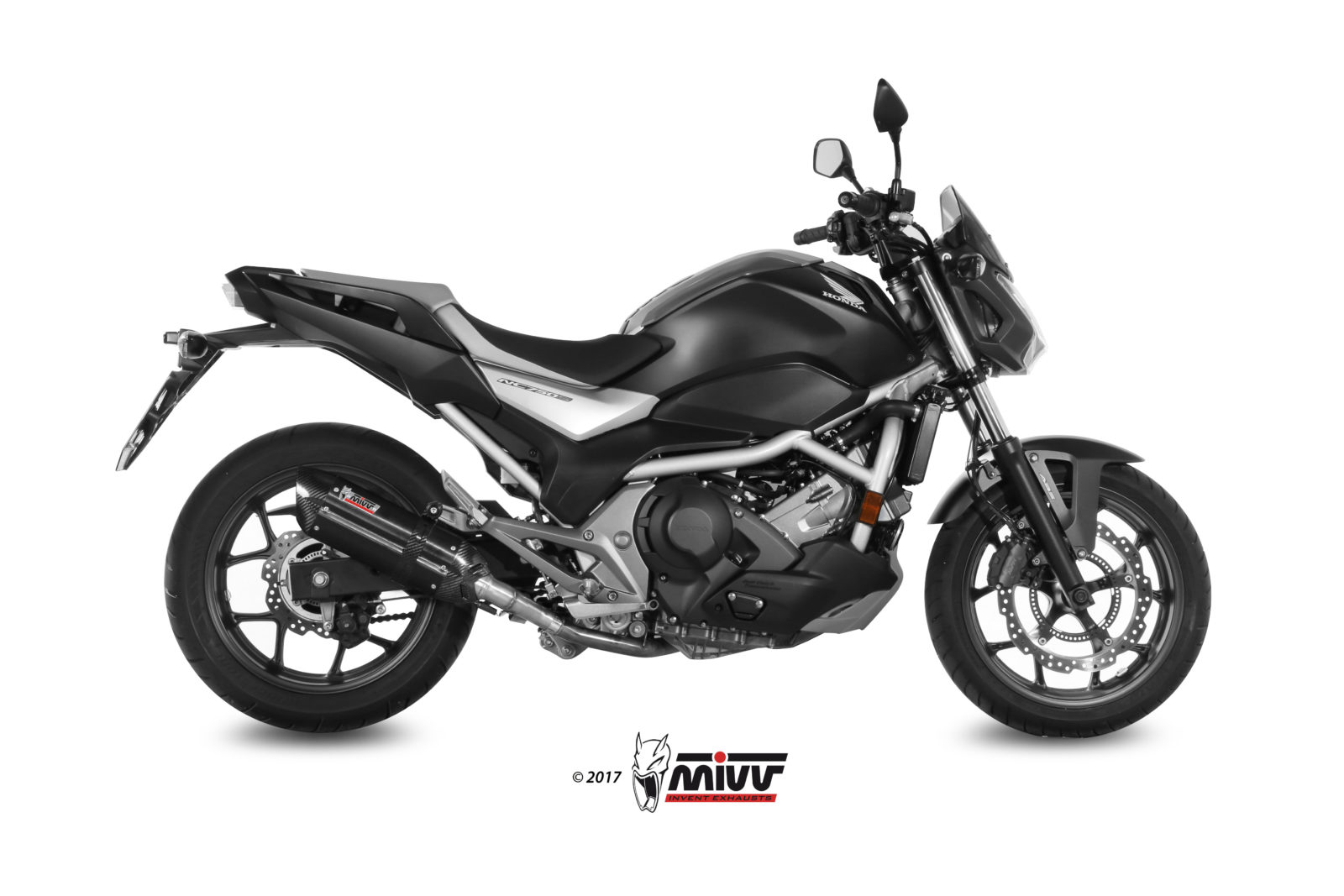 Scarico HONDA NC 750 S / X Mivv Suono A&ccedil;o inoxid&aacute;vel preto H.065.L9