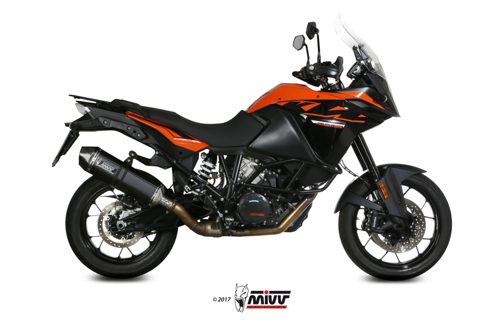 Pot d&rsquo;&eacute;chappement KTM 1090 ADVENTURE Mivv Speed Edge Inox noir KT.017.LRB