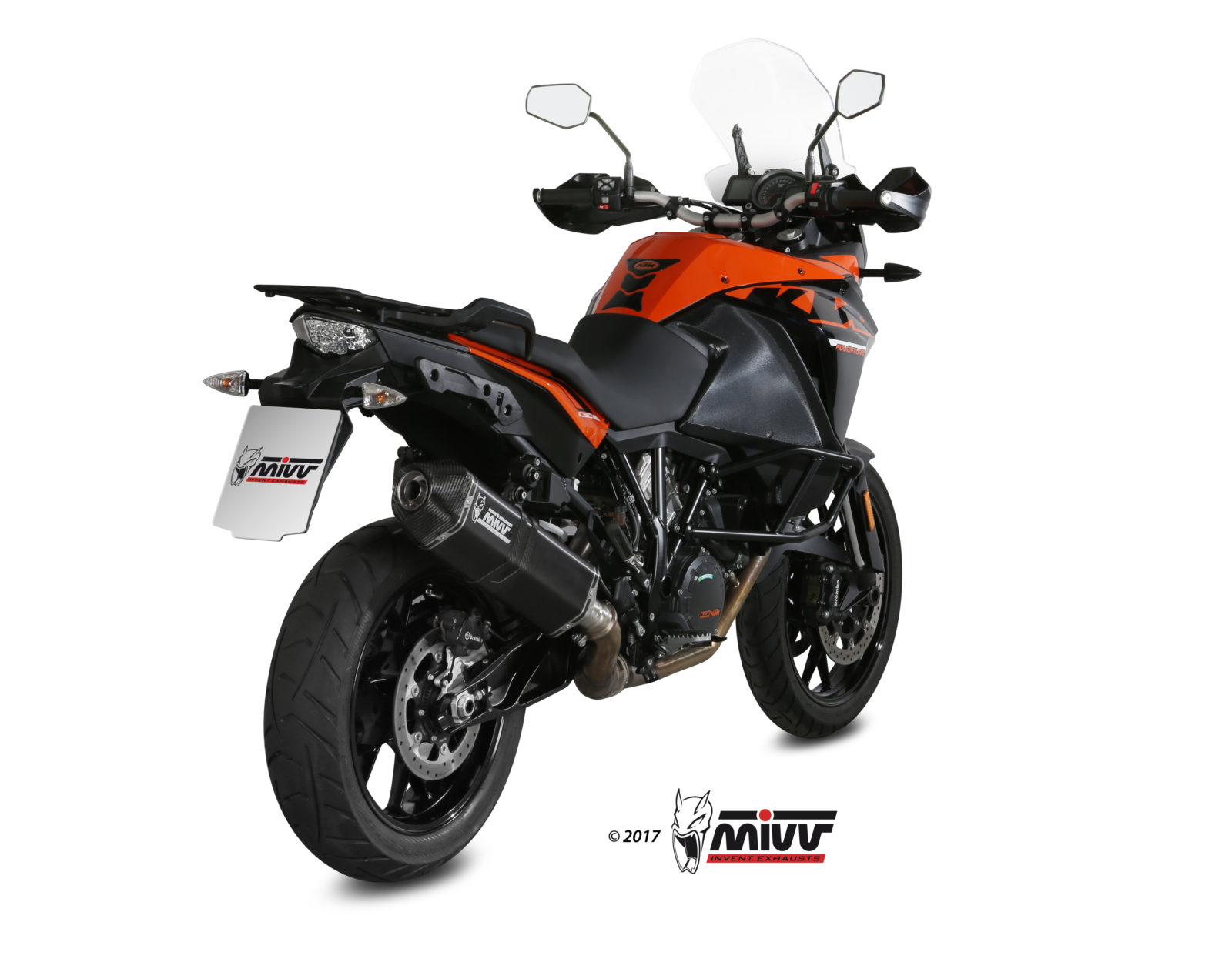 Pot d&rsquo;&eacute;chappement KTM 1090 ADVENTURE Mivv Speed Edge Inox noir KT.017.LRB