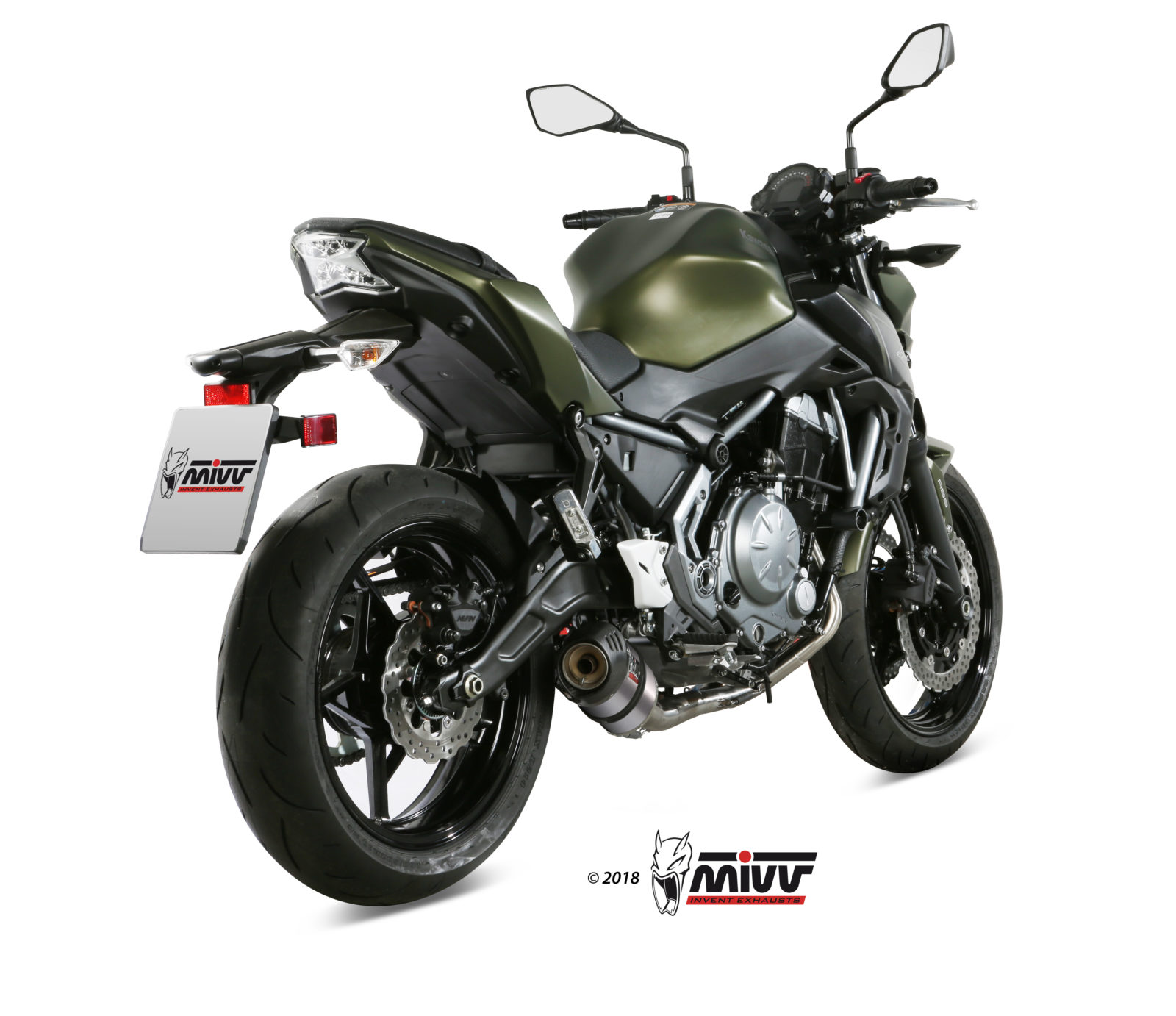 Scarico KAWASAKI Z650 Mivv Oval Titanio con Coppa Carbonio K.044.L4C