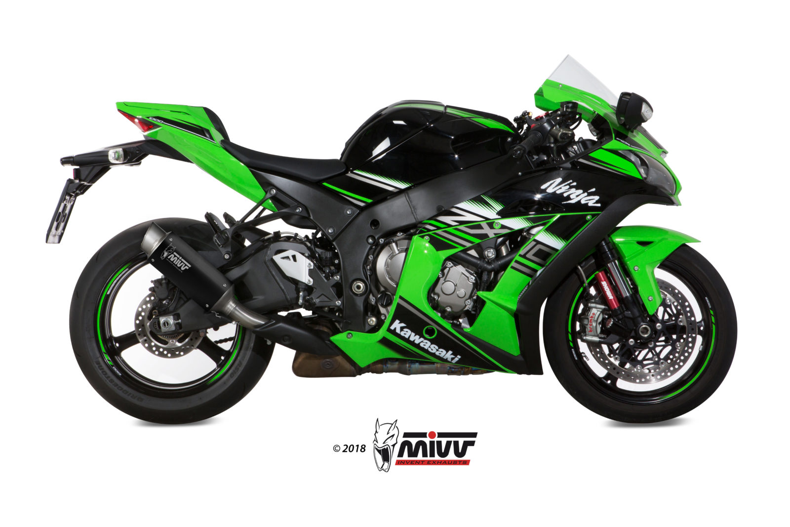 Scarico KAWASAKI ZX-10 R / RR / SE Mivv GP PRO 不锈钢黑色 K.042.LXBP