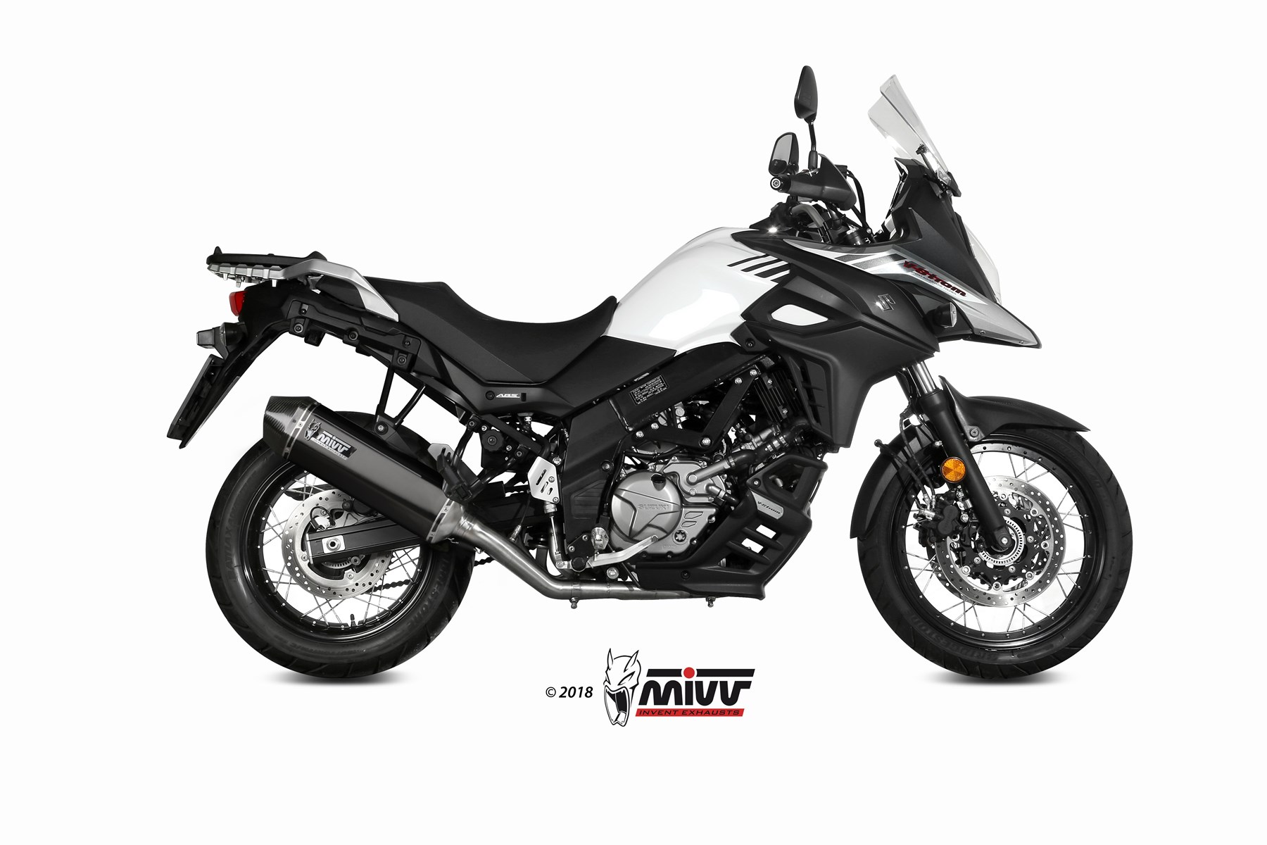 Pot d&rsquo;&eacute;chappement SUZUKI V-STROM 650 Mivv Speed Edge Inox noir S.049.LRB