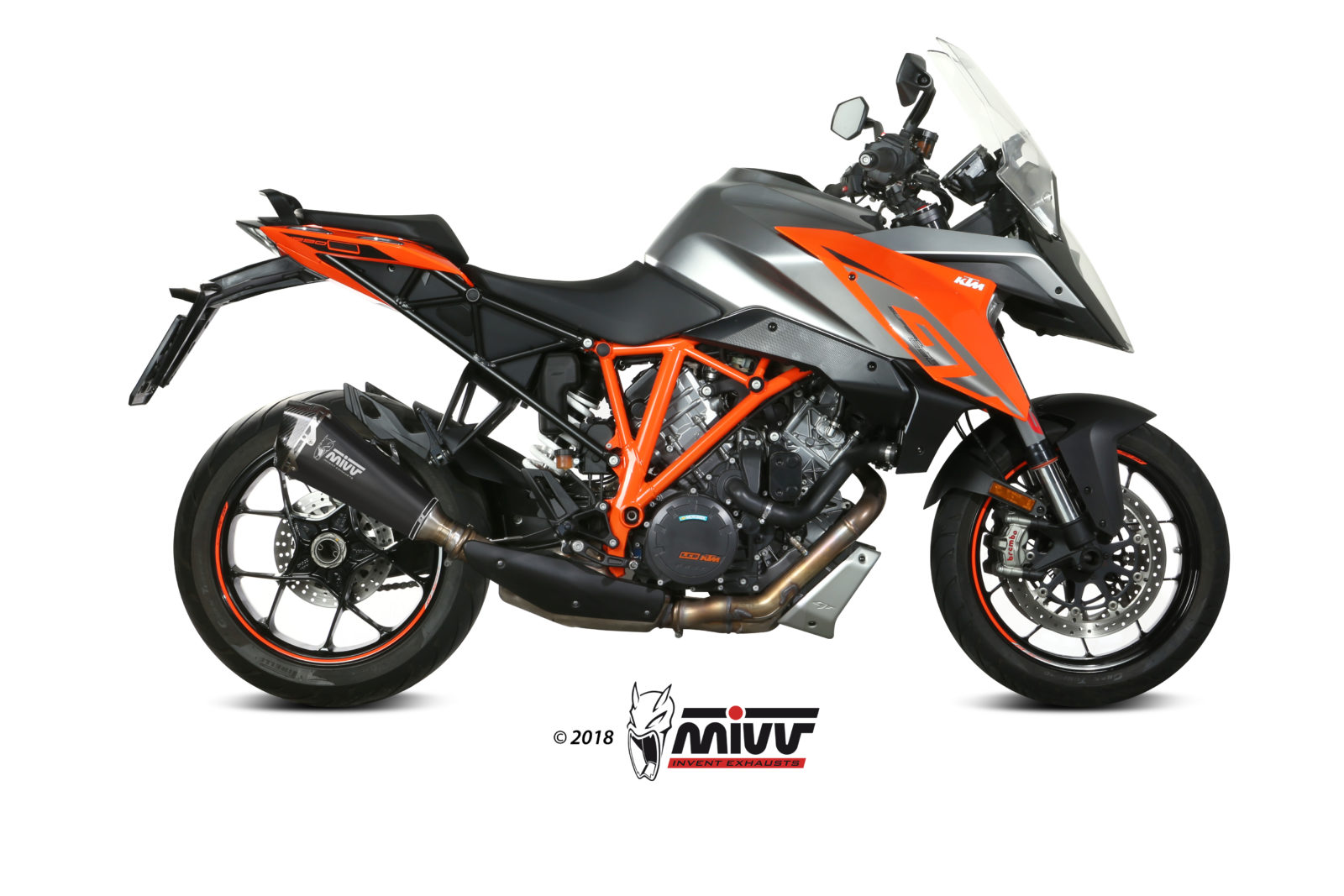 Scarico KTM 1290 SUPERDUKE GT Mivv Delta Race 不锈钢黑色 KT.018.LDRB