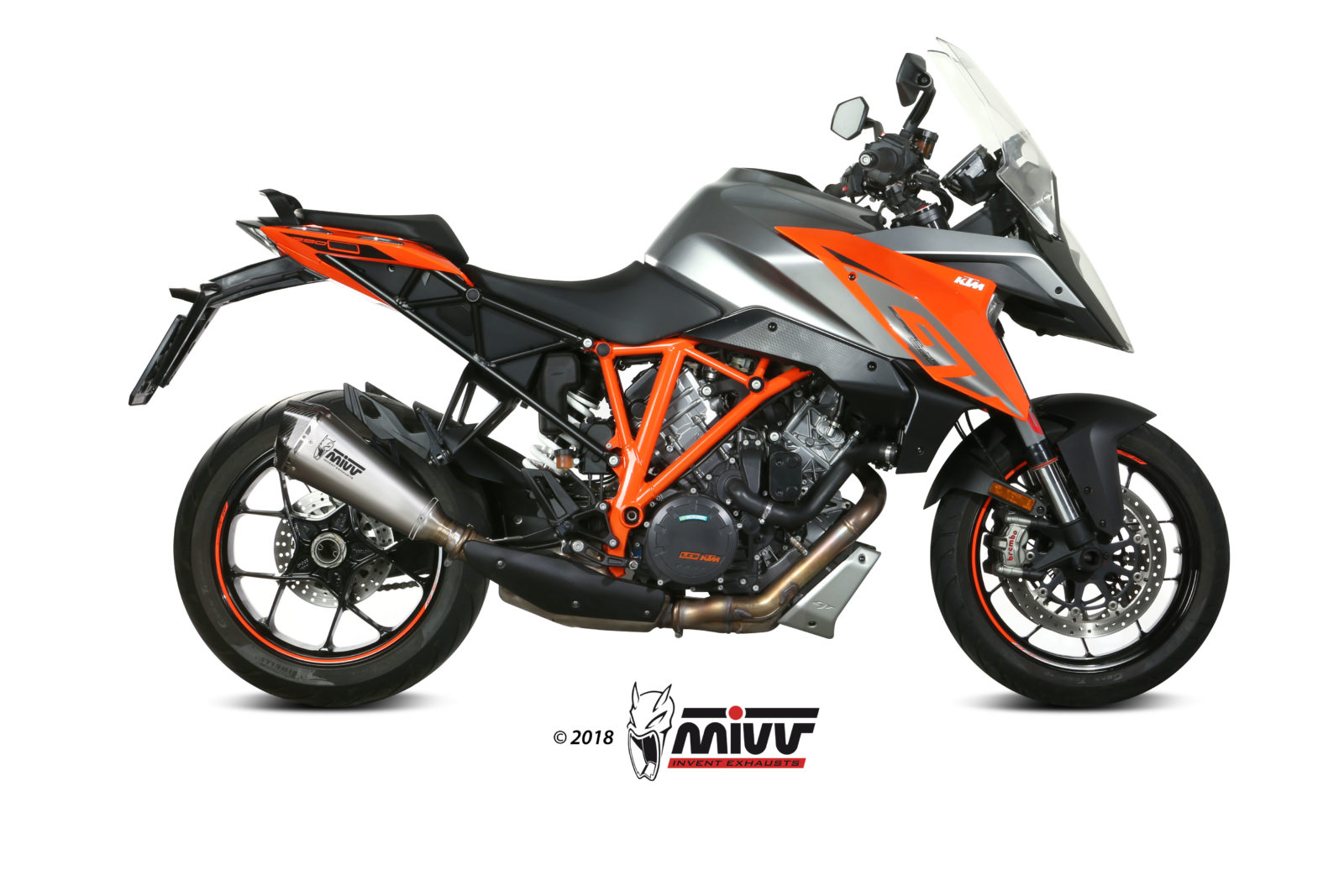 Pot d&rsquo;&eacute;chappement KTM 1290 SUPERDUKE GT Mivv Delta Race Inox KT.018.LDRX