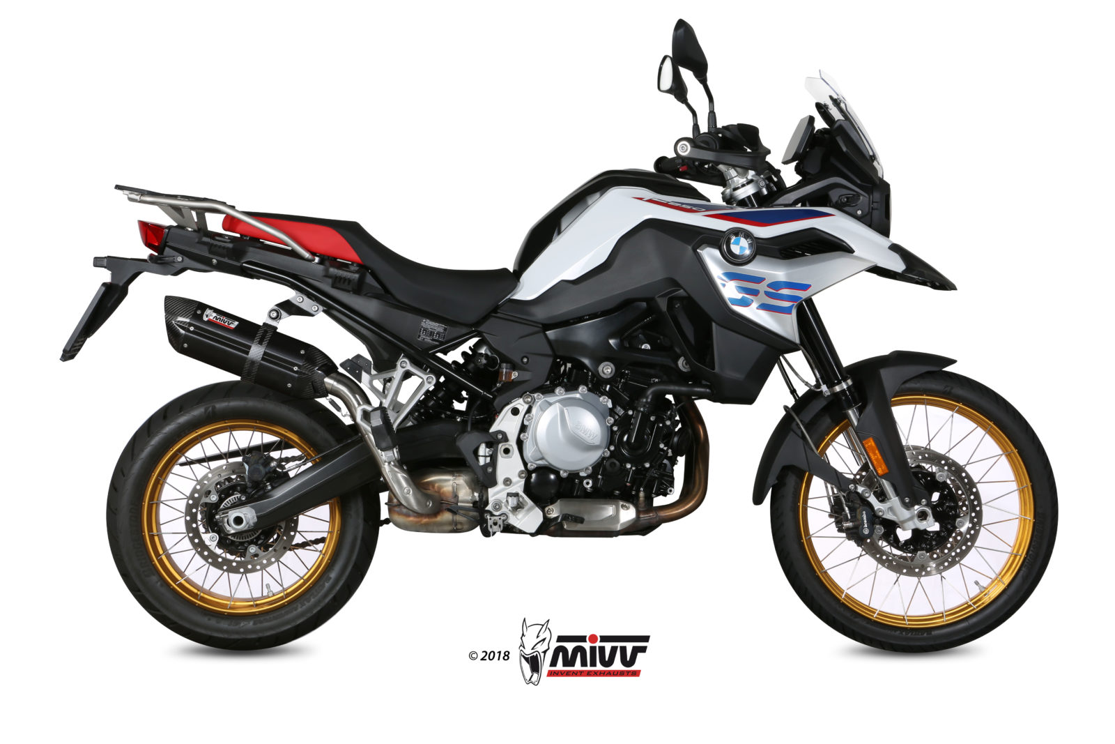 Scarico BMW F 850 GS Mivv Suono Inox Nero B.033.L9