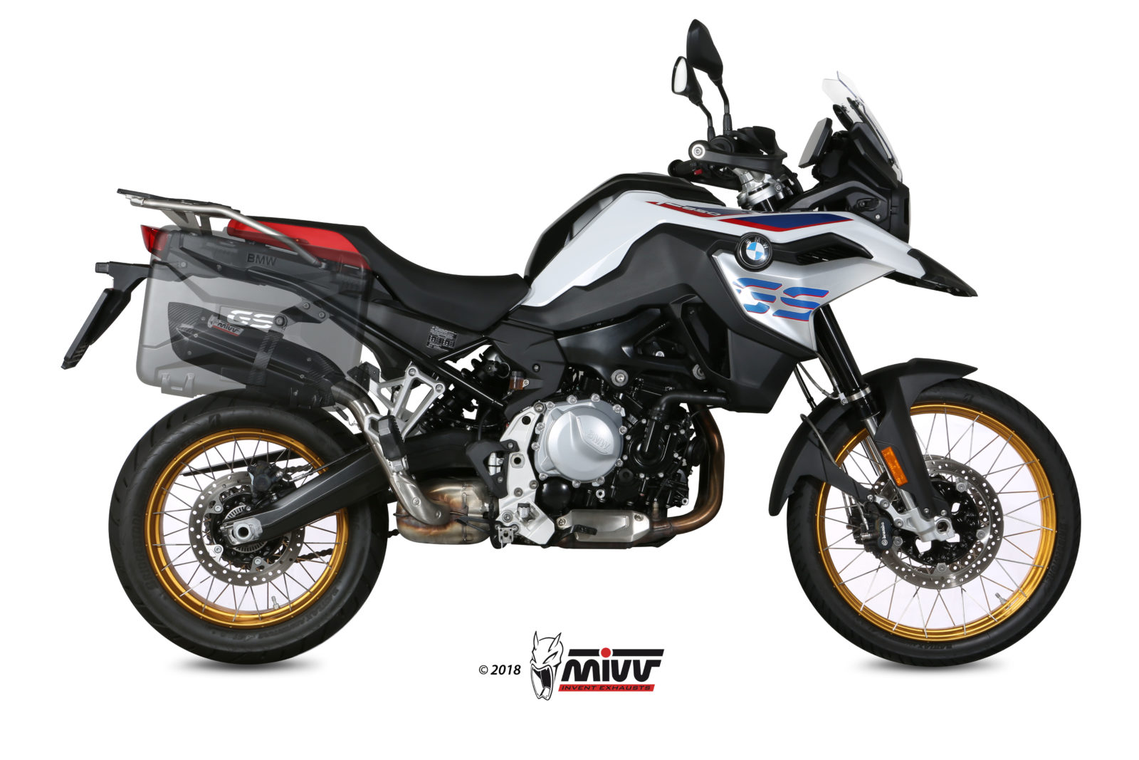 Scarico BMW F 850 GS Mivv Suono Inox Nero B.033.L9