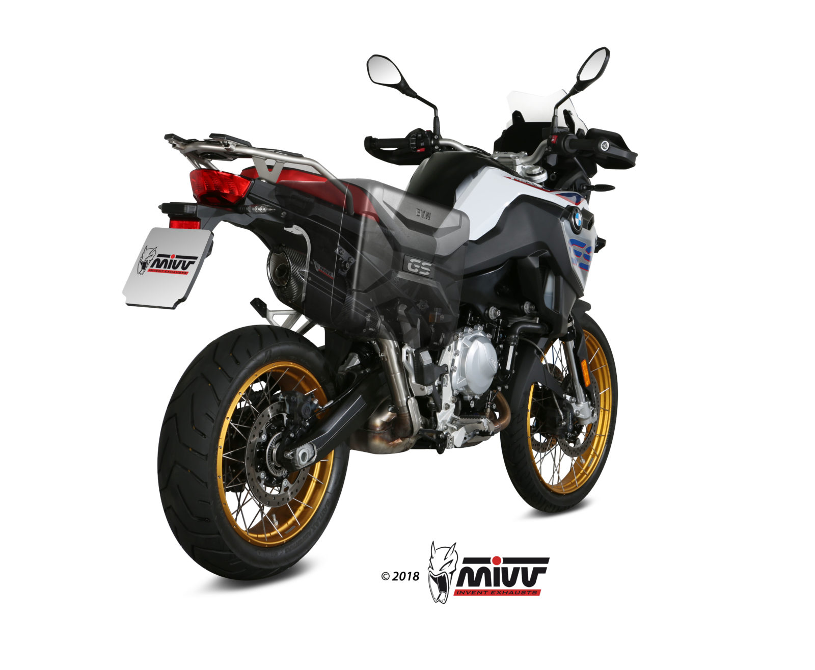 Scarico BMW F 850 GS Mivv Suono Inox Nero B.033.L9