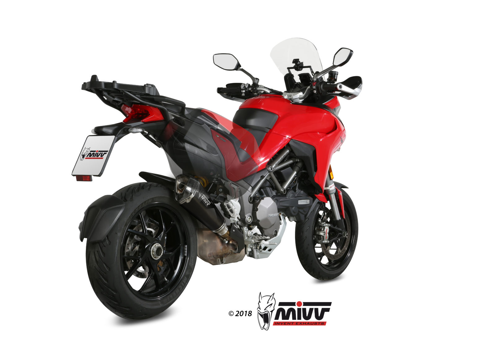 Pot d&rsquo;&eacute;chappement DUCATI MULTISTRADA 1260 Mivv Delta Race Inox noir D.034.LDRB