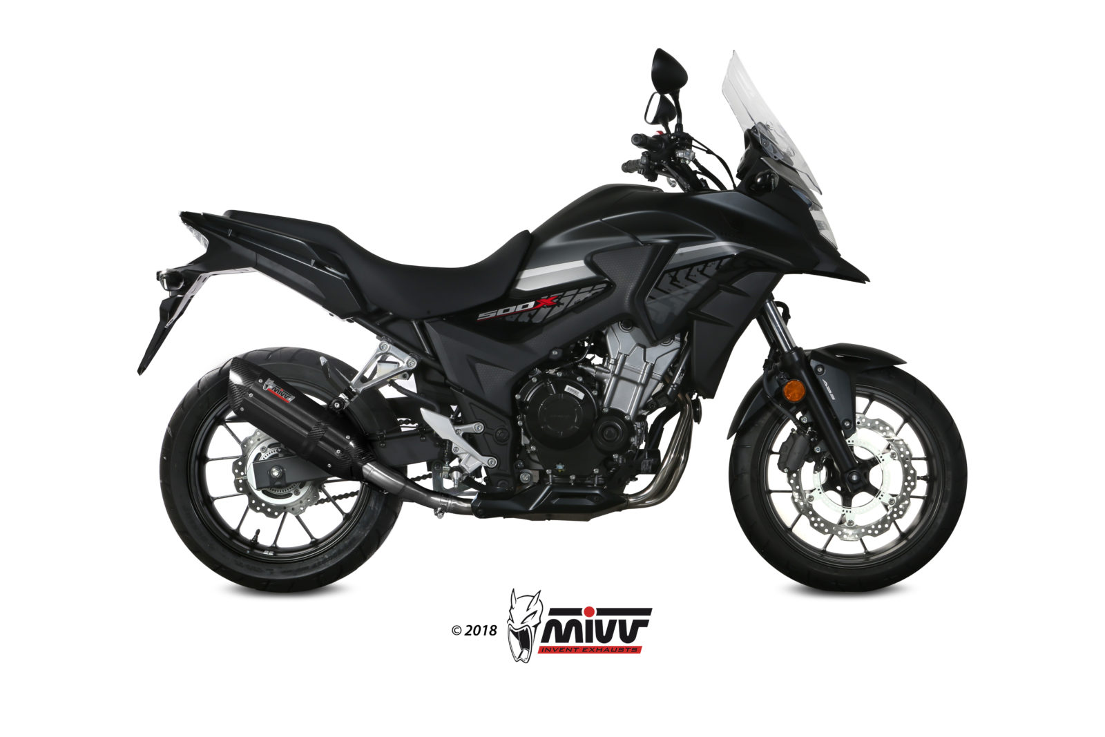Scarico HONDA CB 500 X Mivv Suono Inox Nero H.067.L9