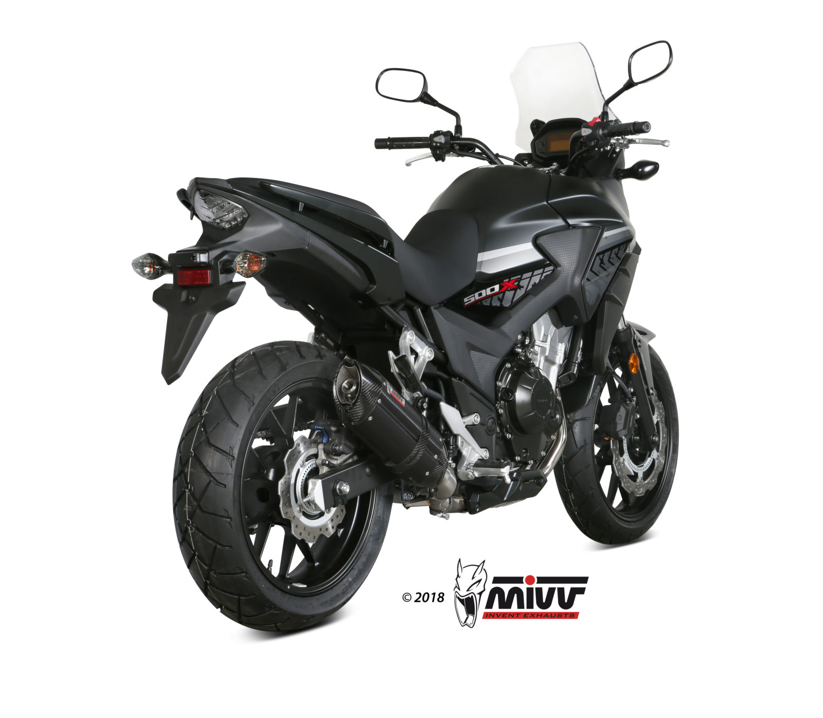 Scarico HONDA CB 500 X Mivv Suono Inox Nero H.067.L9
