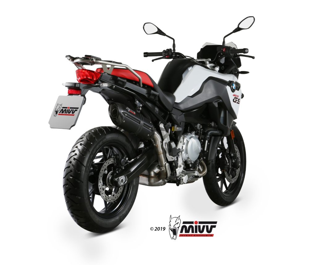 Scarico BMW F 750 GS Mivv Suono A&ccedil;o inoxid&aacute;vel preto B.033.L9