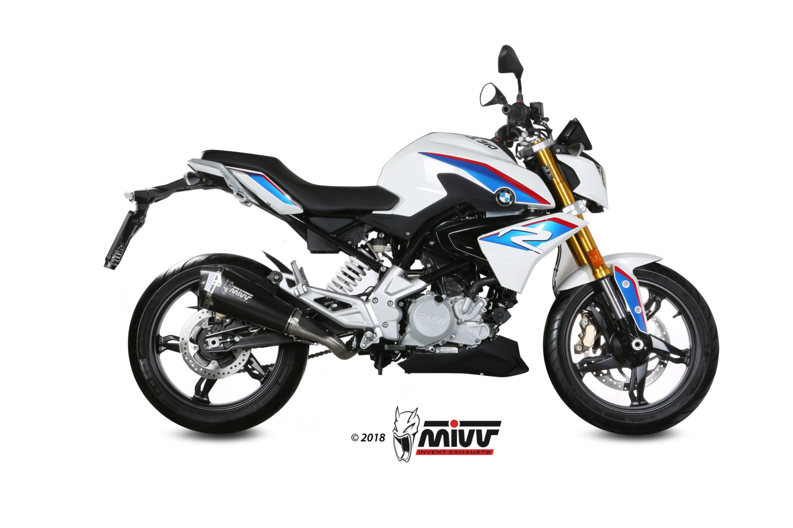 Scarico BMW G 310 R Mivv Delta Race Inox Nero B.032.LDRB