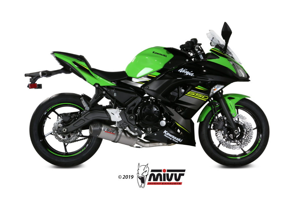 Scarico KAWASAKI NINJA 650 Mivv Oval Titanio con Coppa Carbonio K.044.L4C
